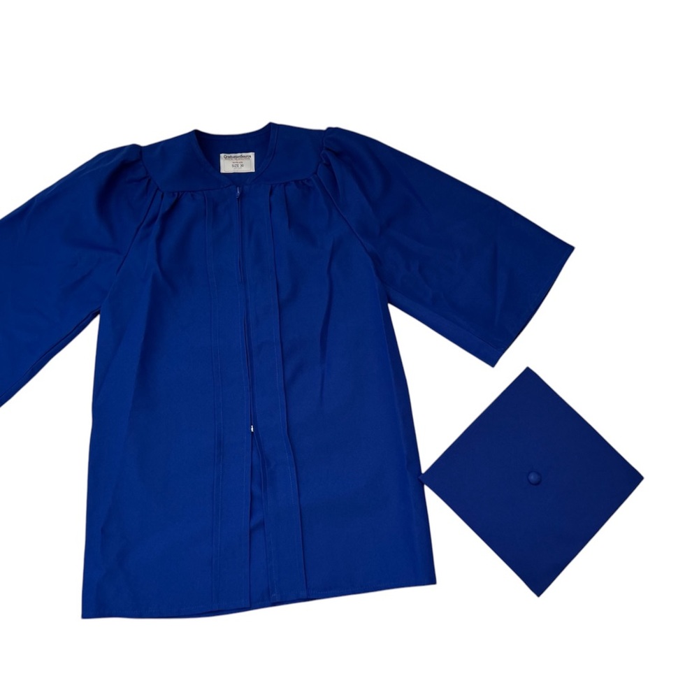 Child Graduation Gown and Cap Set Royal Blue